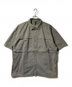 entire studiosエンタイアスタジオ）の古着「デザイン半袖シャツ」｜グレー