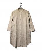 evam evaエヴァムエヴァ）の古着「LINEN Shirt robe」｜ベージュ