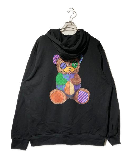 BARROW（バロー）BARROW (バロー) TEDDY BEAR グラフィックパーカー ブラック サイズ:XLの古着・服飾アイテム