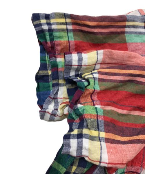 RALPH LAUREN（ラルフローレン）RALPH LAUREN (ラルフローレン) ネップリネンチェックシャツ レッド×ブルー サイズ:Lの古着・服飾アイテム