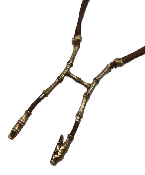 HERMES（エルメス）HERMES (エルメス) ホルターネックレス/ ブラウンの古着・服飾アイテム