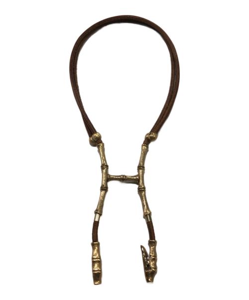 HERMES（エルメス）HERMES (エルメス) ホルターネックレス/ ブラウンの古着・服飾アイテム