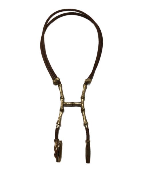 HERMES（エルメス）HERMES (エルメス) ホルターネックレス/ ブラウンの古着・服飾アイテム