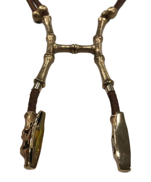 HERMES（エルメス）HERMES (エルメス) ホルターネックレス/ ブラウンの古着・服飾アイテム