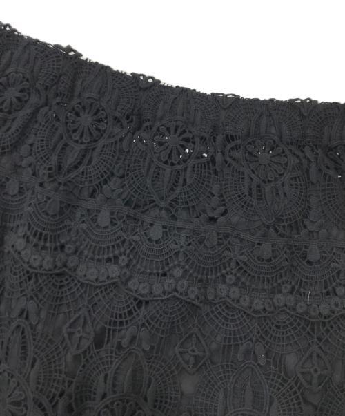 journal standard luxe（ジャーナルスタンダード ラックス）journal standard luxe (ジャーナルスタンダード ラックス) レースMIXスカート ブラック サイズ:Fの古着・服飾アイテム