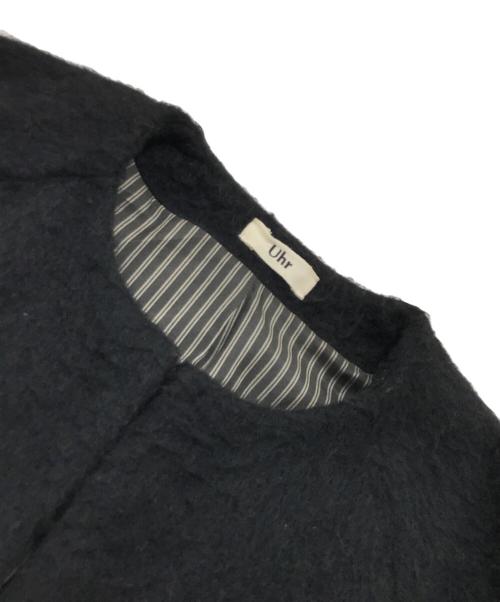 Uhr（ウーア）Uhr (ウーア) Shaggy Long Coat ブラック サイズ:38の古着・服飾アイテム