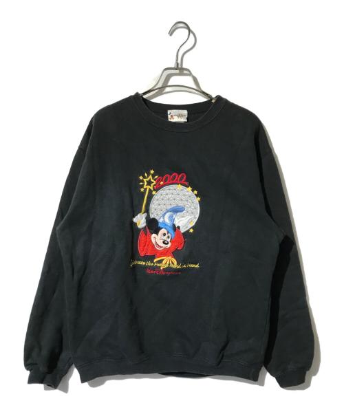 DISNEY（ディズニー）DISNEY (ディズニー) 裏起毛スウェット ブラック サイズ:Ｍの古着・服飾アイテム