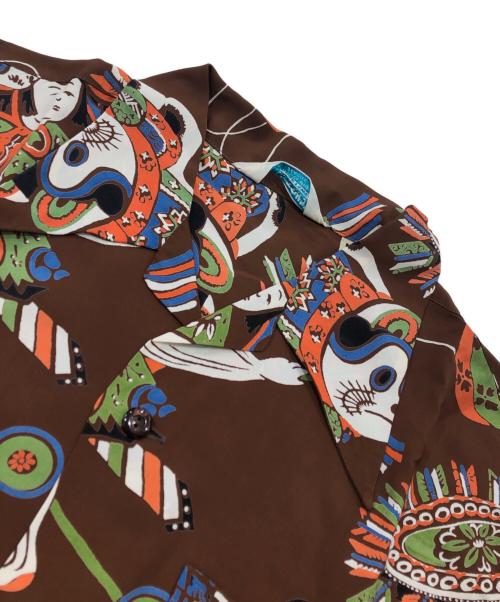 Sun Surf（サンサーフ）Sun Surf (サンサーフ) THE BOYS FESTIVALアロハシャツ ブラウン サイズ:Mの古着・服飾アイテム