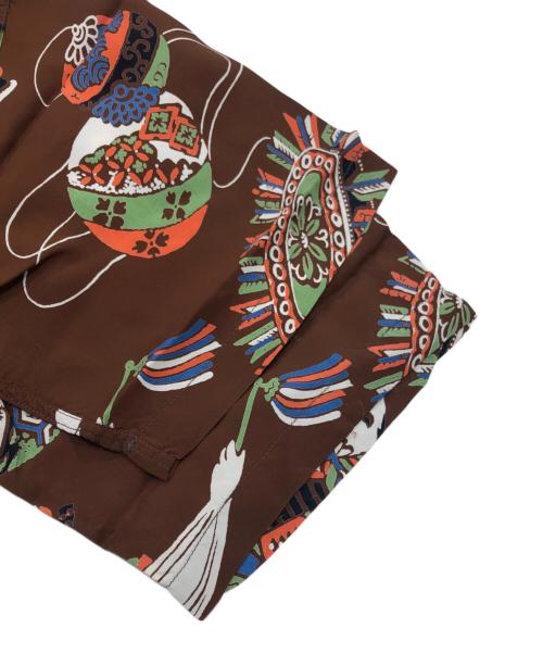 Sun Surf（サンサーフ）Sun Surf (サンサーフ) THE BOYS FESTIVALアロハシャツ ブラウン サイズ:Mの古着・服飾アイテム