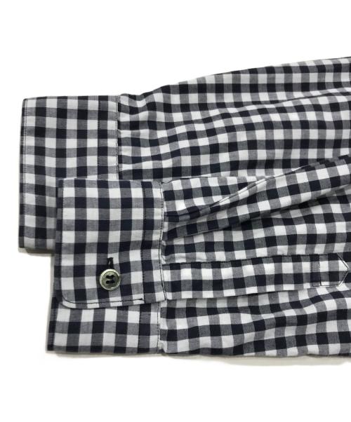 BLACK COMME des GARCONS（ブラックコムデギャルソン）BLACK COMME des GARCONS (コムデギャルソン) ラウンドカラーシャツ ホワイト×ブラック サイズ:Ｓの古着・服飾アイテム