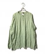 THE NORTH FACEザ ノース フェイス）の古着「ノーカラーシャツ」｜グリーン