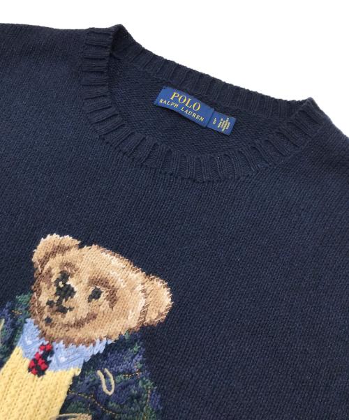 POLO RALPH LAUREN（ポロ・ラルフローレン）POLO RALPH LAUREN (ポロ・ラルフローレン) ポロベアニット ネイビー サイズ:Lの古着・服飾アイテム