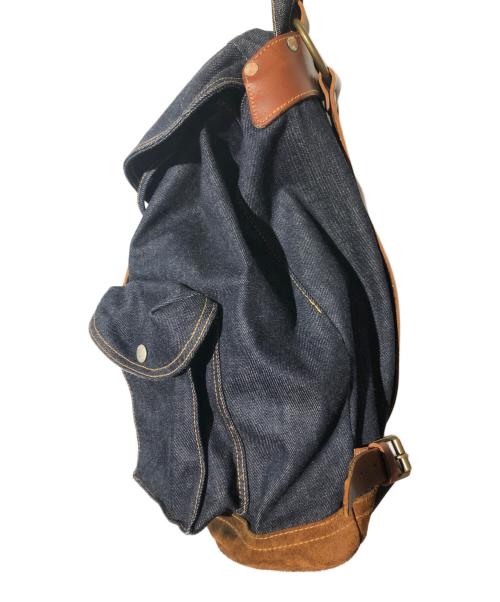 RRL（ダブルアールエル）RRL (ダブルアールエル) デニムバックパック ネイビーの古着・服飾アイテム