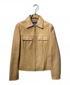 BURBERRY BLUE LABELバーバリーロンドンブルーレーベル）の古着「ラムレザージャケット」｜ベージュ