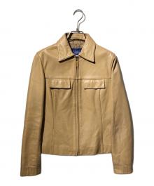 BURBERRY BLUE LABEL（バーバリーロンドンブルーレーベル）の古着「ラムレザージャケット」｜ベージュ