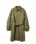 MARGARET HOWELL（マーガレットハウエル）の古着「ゴム引き ステンカラー コート」｜グリーン