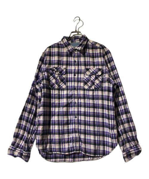 C.P COMPANY（シーピーカンパニー）C.P COMPANY (シーピーカンパニー) ネルシャツ パープル サイズ:Lの古着・服飾アイテム