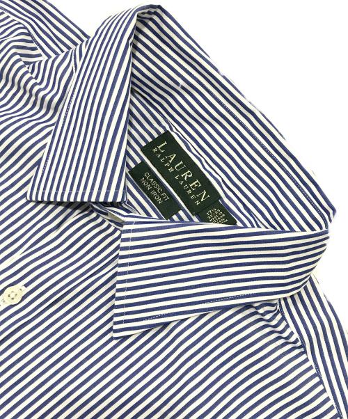 LAUREN RALPH LAUREN（ローレンラルフローレン）LAUREN RALPH LAUREN (ローレンラルフローレン) ストライプシャツ ブルー サイズ:17　1/2の古着・服飾アイテム