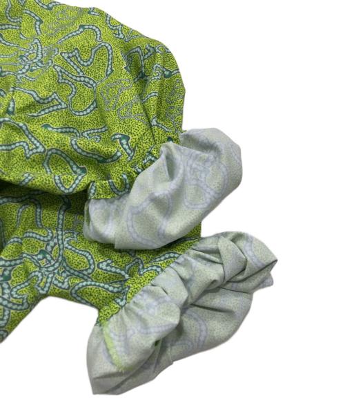 green label relaxing（グリーンレーベルリラクシング）green label relaxing (グリーンレーベルリラクシング) CLOUDY (クラウディー) ボリューム スリーブ ワンピース グリーン サイズ:FREEの古着・服飾アイテム