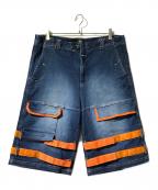 MARITHE+FRANCOIS GIRBAUDマリテフランソワジルボー）の古着「シャトルハーフパンツ」｜インディゴ