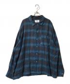KEBOZケボズ）の古着「オンブレチェックシャツ」｜ブルー