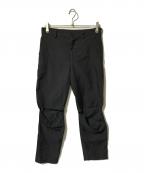 BLACK COMME des GARCONSブラックコムデギャルソン）の古着「カッティングポリパンツ」｜ブラック