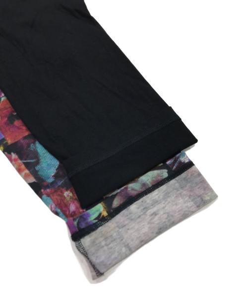 Yohji Yamamoto pour homme（ヨウジヤマモト プールオム）Yohji Yamamoto pour homme (ヨウジヤマモト プールオム) 花図鑑切替カットソー ブラック サイズ:3の古着・服飾アイテム