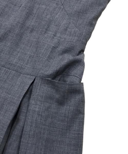 IHNN（イン）IHNN (イン) SUMMER WOOL ASSYMETRY DRESS ネイビー サイズ:36の古着・服飾アイテム