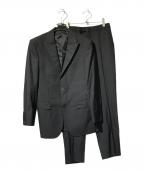 BURBERRY BLACK LABELバーバリーブラックレーベル）の古着「ラムウールストライプセットアップスーツ」｜ブラック