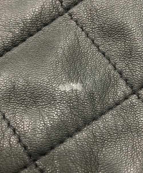 BURBERRY LONDON（バーバリーロンドン）BURBERRY LONDON (バーバリーロンドン) ラムレザーキルティングジャケット ブラック サイズ: UK6の古着・服飾アイテム