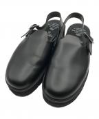 foot the coacherフットザコーチャー）の古着「厚底レザーサンダル」｜ブラック