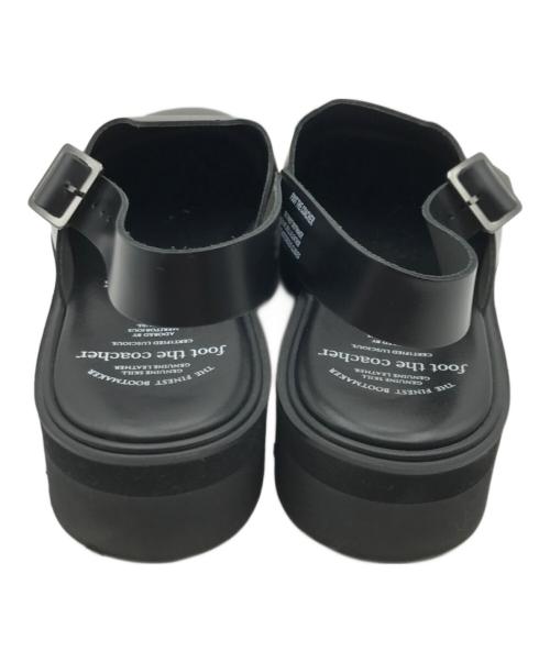 foot the coacher（フットザコーチャー）foot the coacher (フットザコーチャー) 厚底レザーサンダル ブラック サイズ:25.5の古着・服飾アイテム