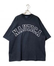 NAUTICA（ノーティカ）の古着「アーチロゴショートスリーブTシャツ」｜ネイビー
