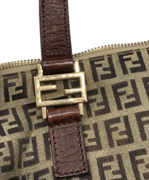 FENDI（フェンディ）FENDI (フェンディ) ズッキーノートートバッグ ベージュ×ブラウンの古着・服飾アイテム