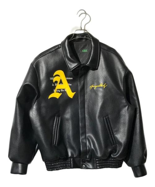 A FEW GOOD KIDS（アフューグッドキッズ）A FEW GOOD KIDS (アフューグッドキッズ) レーシングエコレザーブルゾン ブラック サイズ:Ｓの古着・服飾アイテム