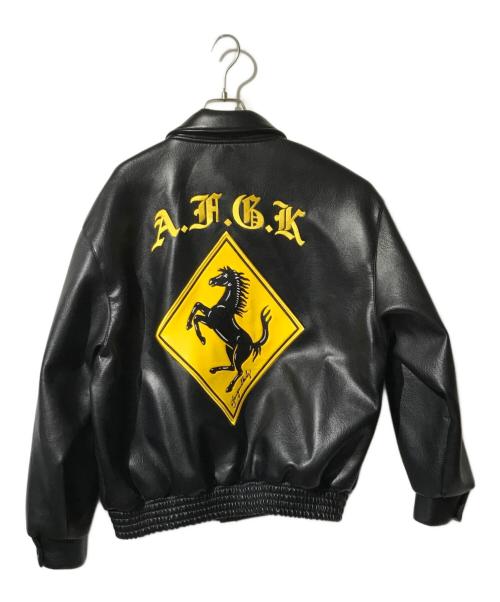 A FEW GOOD KIDS（アフューグッドキッズ）A FEW GOOD KIDS (アフューグッドキッズ) レーシングエコレザーブルゾン ブラック サイズ:Ｓの古着・服飾アイテム