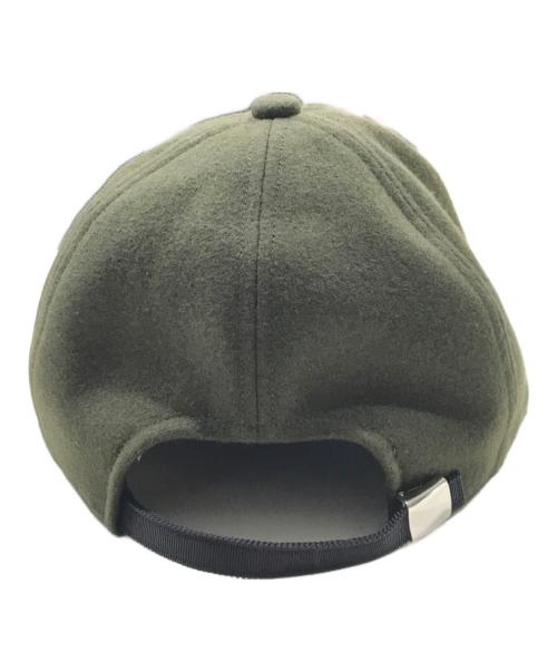 sacai（サカイ）sacai (サカイ) Sロゴ ウールメルトン 6パネル キャップ カーキの古着・服飾アイテム