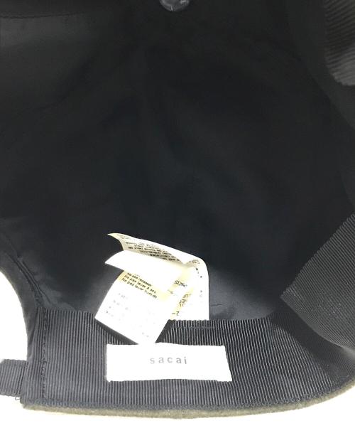sacai（サカイ）sacai (サカイ) Sロゴ ウールメルトン 6パネル キャップ カーキの古着・服飾アイテム