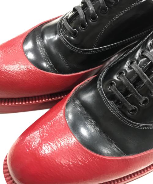 PRADA（プラダ）PRADA (プラダ) バイカラーラバーソールシューズ レッド×ブラック サイズ:38の古着・服飾アイテム
