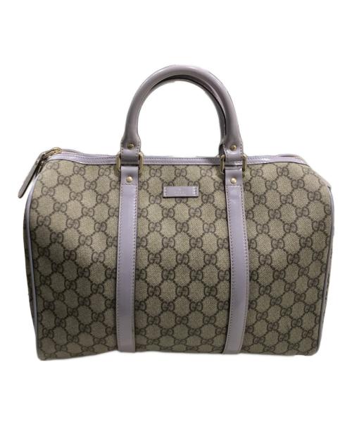 GUCCI（グッチ）GUCCI (グッチ) GGスプリームボストンバッグ ラベンダー×ベージュの古着・服飾アイテム