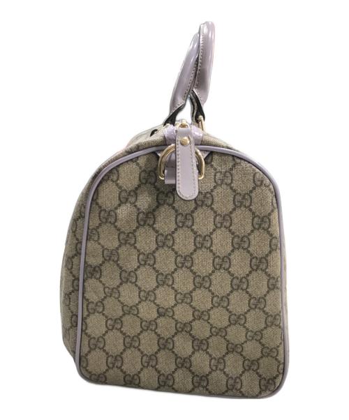GUCCI（グッチ）GUCCI (グッチ) GGスプリームボストンバッグ ラベンダー×ベージュの古着・服飾アイテム