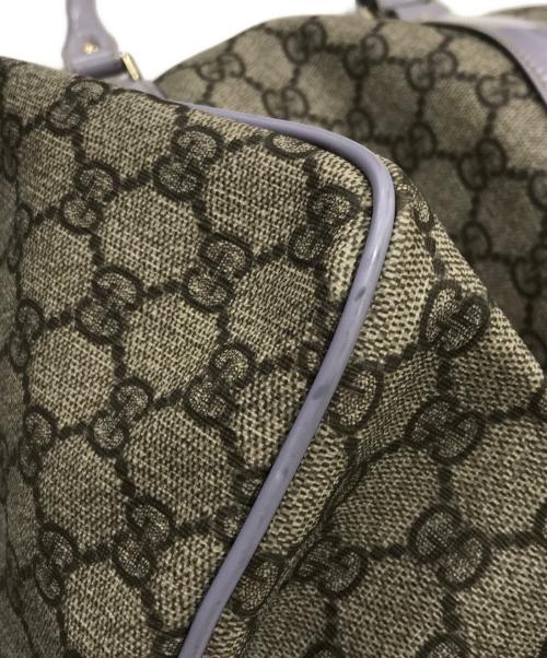 GUCCI（グッチ）GUCCI (グッチ) GGスプリームボストンバッグ ラベンダー×ベージュの古着・服飾アイテム
