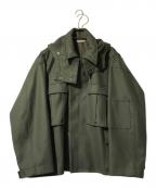 AURALEEオーラリー）の古着「ライトメルトンフライトパーカー」｜カーキ