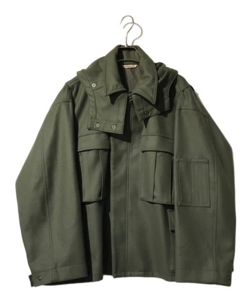 AURALEE（オーラリー）AURALEE (オーラリー) ライトメルトンフライトパーカー カーキ サイズ:1の古着・服飾アイテム