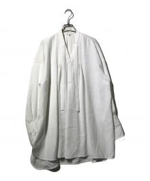 ENFOLD（エンフォルド）の古着「LAYERED-CUFF BLOUSE」｜ホワイト