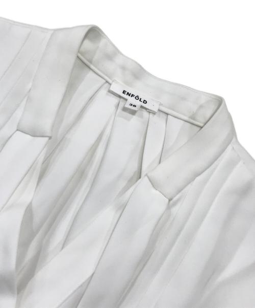 ENFOLD（エンフォルド）ENFOLD (エンフォルド) LAYERED-CUFF BLOUSE ホワイト サイズ:38の古着・服飾アイテム