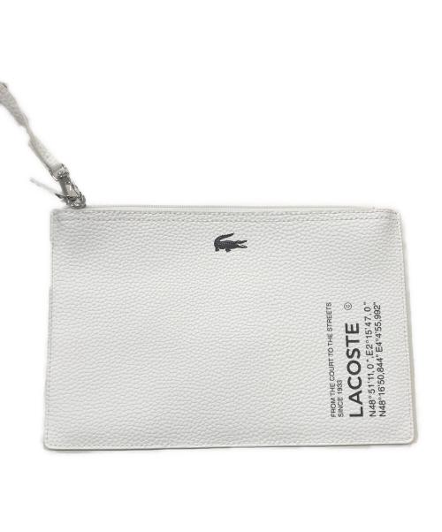 LACOSTE（ラコステ）LACOSTE (ラコステ) アンナシーズナル リバーシブルトートバッグ ホワイト×カーキの古着・服飾アイテム