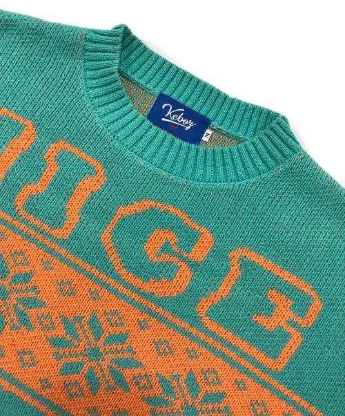 KEBOZ（ケボズ）KEBOZ (ケボズ) ALL GOOD STORE NICE SWEATER グリーン サイズ:Ｍの古着・服飾アイテム