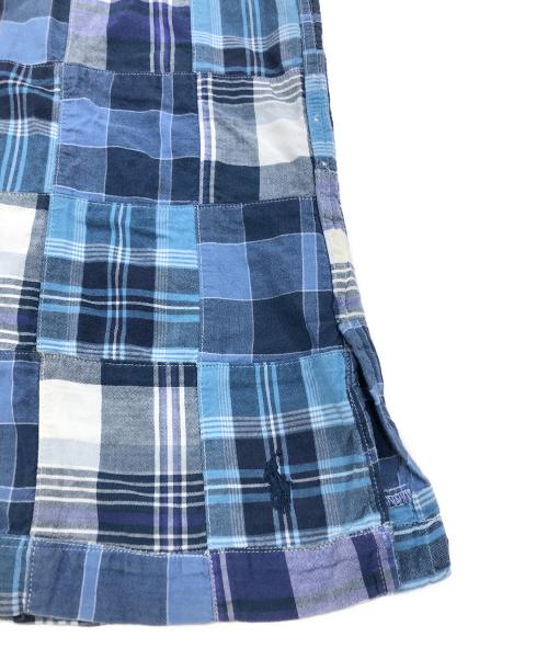 RALPH LAUREN（ラルフローレン）RALPH LAUREN (ラルフローレン) パッチワークシャツ ブルー サイズ:Lの古着・服飾アイテム