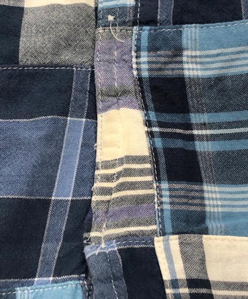 RALPH LAUREN（ラルフローレン）RALPH LAUREN (ラルフローレン) パッチワークシャツ ブルー サイズ:Lの古着・服飾アイテム